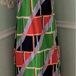 Tori Richard Vtg  Honolulu Ladies Size 10 Maxi Ribbed Bold Abstract Print Dress Photo 0