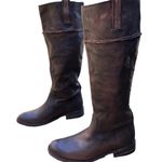 Frye  Shirley Artisan Tall Dark Brown Leather Boots Size 5.5 Photo 1