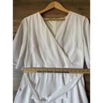 Altar'd State White Faux Wrap V-neck Ruffle Mini Dress Belt Tie Women’s Large Photo 4
