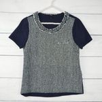 J.Crew  Tweed Front Silk Cotton Small Top Blouse Photo 1