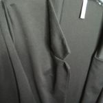 Massini Womens Large Black Cardigan Open Front Roll Tab sleeve Photo 4