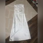 Vestique  Gabrielle satin white draped back slip gown dress wedding formal party Photo 9