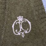 Juicy Couture Y2K  Cashmere Wool Blend V Neck Sweater Vest Olive Green Women's S Photo 3