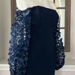 Eliza J . Off-the-Shoulder Mesh-Sleeve Gown in Navy, Size 4, New w/Tag Photo 7