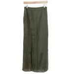 American Eagle Green Maxi Skirt with Slits Sz 4 Photo 3