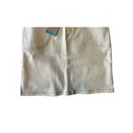 prAna NWT  Broadway Cotton Denim Mini Jean Skirt Zipper Patch Pockets 4 Cream Photo 3