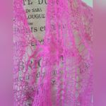 Bright Pink Orenburg Gossamer Lace Goat Down Shawl Scarf Photo 3