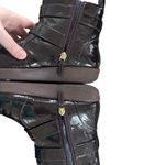 FitFlop  Laila Double Buckle Patent Leather "Berry" Dark Purple Brown Ankle Boots Photo 5