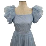Ivy City Co. Jayne Snowflake Dress Tulle Glitter Cinderella Blue Silver Small Photo 3