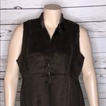 Susan Graver Size XL Brown Faux Suede & Faux Fur Reversible Clasp Front Vest Photo 2