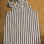 J.Crew High Neck blue white stripe women’s dress Photo 0