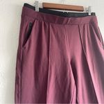 Athleta Burgundy Elastic Waist Venice Pintuck Pant Size M Photo 6