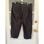 Loft Ann Taylor Women's 8 Black Zipper Cropped Capri Pants Cotton Pockets Photo 8