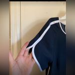 Banana Republic  New Navy Blue Dress with White Accent Short Sleeve Mini Dress Photo 4