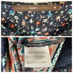 Anthropologie Anthro Hazel Boho Floral Vneck Dress 3/4 Bell Sleeve Lightweight Relaxed Medium Photo 6