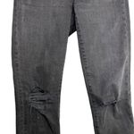 Madewell Tall 9" Mid-Rise Skinny Jeans Size 26 Black Sea Distressed 26T Photo 3