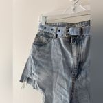 REWASH  Jean Shorts Western Belt Buckle Tie Detail- Festival Distressed Style Photo 1
