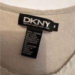 DKNY Tussah Silk Tank Top Beige Gray Size Medium Sleeveless Luxury Minimalist Photo 2