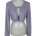 Shane Justin Women XL Cardigan Purple Ribbed Knit Trendy Layered Photo 0