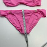 Melissa Odabash Pink‎ Two Piece Bikini Gold Accent Womens Size 8 Summer Vacation Pink Photo 8