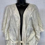 Sweet Magnolia Off White Cream Lace Tie Waist Lightweight Cardigan OS Size M Photo 1