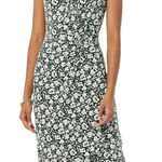 Amazon Essentials Women's Sleeveless Crossover Twist Neck Faux Wrap Dress. S Green Photo 0