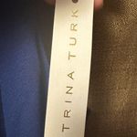 Trina Turk NWT  Women's Flounce Hem Dress Blue Size 8 Photo 3