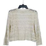 Cloud Chaser  Cream Open-Knit Cardigan Size Large Photo 1