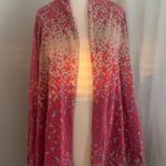 Jessica London  Chic Red and Beige Patterned Shawl Cardigan Sweater Size 18-20 Photo 1