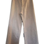 ZARA  Women's Baggy Wide Leg Jeans High Rise Capri Frayed Stretch Size 6 Photo 0