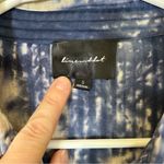 Line and Dot  Women's Long Sleeve Maxi Dress‎ Tie dye Small Blue White Photo 1