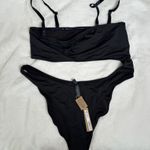 SKIMS Swim Strapless Monokini One Piece Removable Straps Black Onyx 2X Plus NWT Photo 6