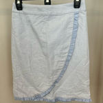 J. Crew NWT Light Blue Oxford Ruffle Pencil Skirt Photo 0