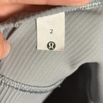 Lululemon  Power‎ Pivot Tank Ribbed Stretchy Light Grey Sleeveless Fitted Crop 2 Photo 2