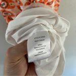 Slate + Willow  Printed Ruffle Hem Cream Orange Midi Dress Formal Wedding Guest Photo 8