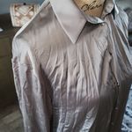 ZARA  xs nwt satin effect shirt dress Photo 5