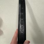 Brighton  Vintage Black Leather & Silver Tone Belt Womens S Boho Chunky Western Photo 2