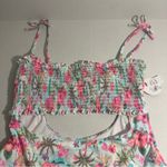 Decree  Womens Textured One Piece‎ Swimsuit Island Floral XL NWT Photo 3