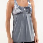 Lululemon Run Your Heart Out Tank Grey White Women’s Athletic Shelf Bra Tank Top Photo 0