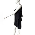 Vintage Silk Dress First Kiss ethereal ruffle layers Black Sleeveless whimsy S Black Photo 2
