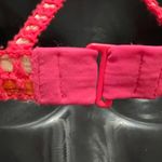 Victoria's Secret Victoria’s Secret Neon Pink and Orange Crochet Bikini With Criss Cross Top Large Photo 8