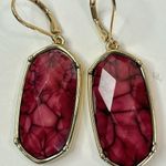 Kendra Scott  Style Unsigned Statement Earrings Pink Gold 2" Pierced Photo 1