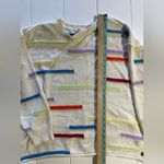 Peace Love World 100% Cotton Novelty Stitch Crew Neck Sweater, Size 1X, EUC Photo 6