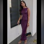 House Of CB ‎ 'Sahara' Merlot Vegan Leather Maxi Dress NWOT size XS Photo 11