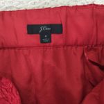 J.Crew Pintucked Pencil Skirt Floral Lace F8660 Midi Pleated Red Women's Size 4 Photo 2