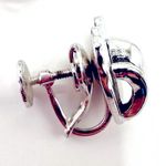 CORO Vintage Silver Heart Clip On Earrings Photo 2