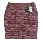 Karl Lagerfeld  Tweed Lined Pencil Skirt Red 14 NWT Photo 0