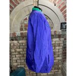 IZOD cobblestone  jacket windbreaker green purple 1980s snap front double collar Photo 11