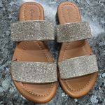 Qupid  rhinestone embellished flat slides / 5.5 / New in Box Photo 3
