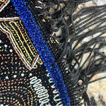 None Vintage Hand Made Beaded Apron Aztec Tribal Boho Hippie Photo 3